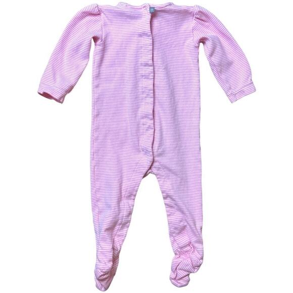 Petit Lem Pink Stripe One Piece Suite Girls Size 9M - Picture 2 of 6